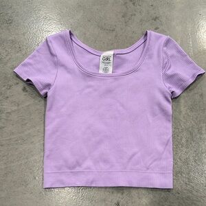 Athleta Girl rise above rib crop tee